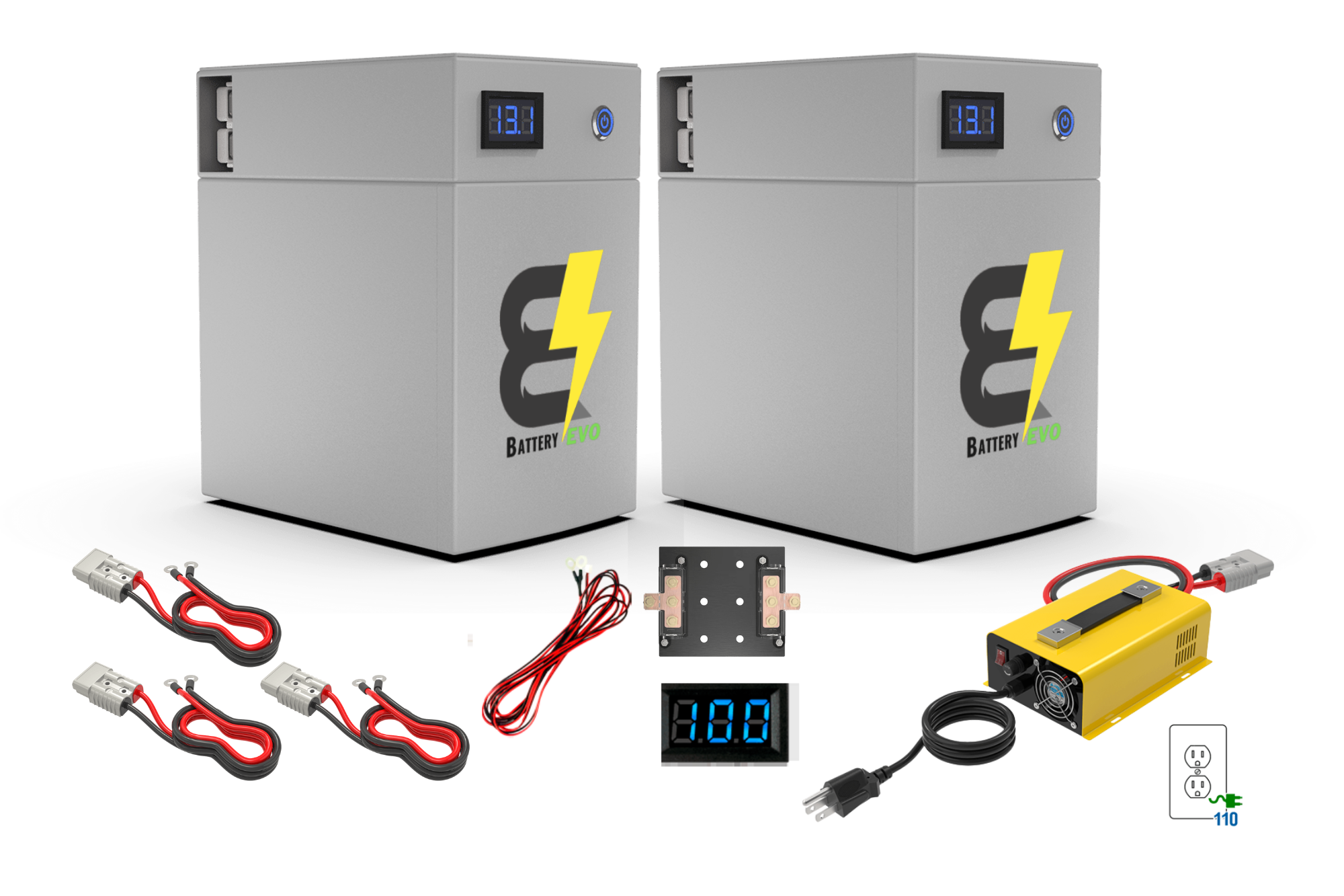 OWL105 12V 2.7kWh Lithium Battery 2x Kit