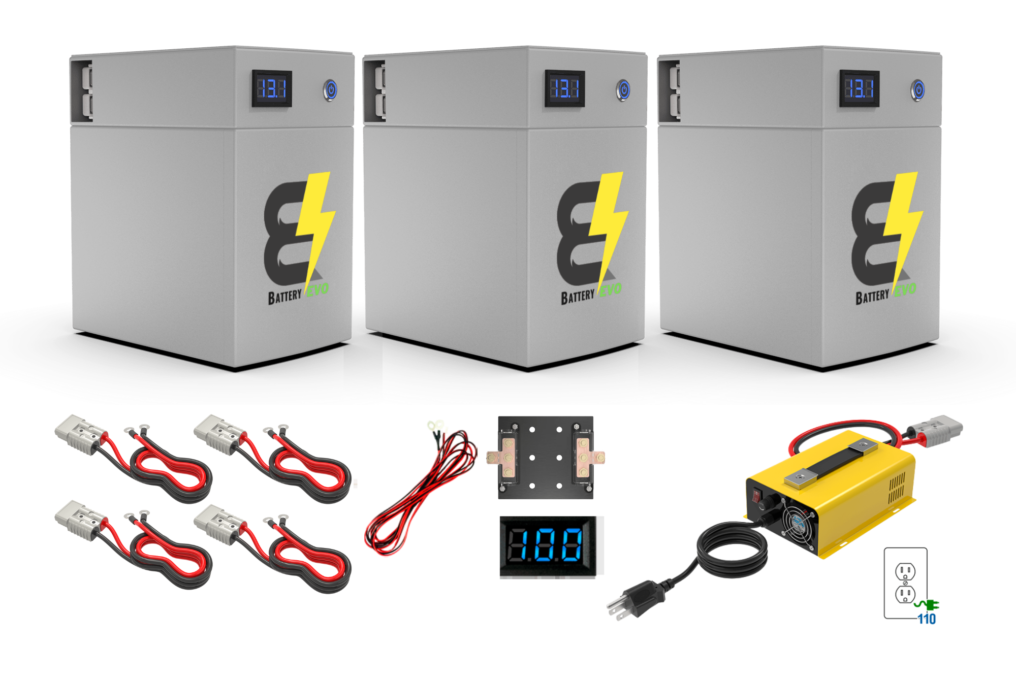 OWL105 12V 4.05kWh Lithium Battery 3x Kit