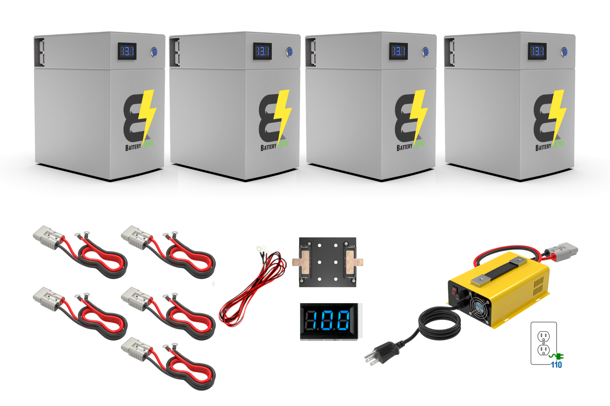 OWL105 12V 5.4kWh Lithium Battery 4x Kit