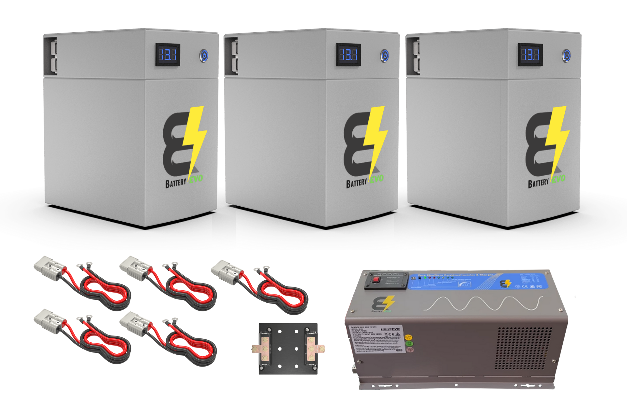 OWL105 12V 4.05kWh Lithium Battery 3x Kit with 3000W Inverter