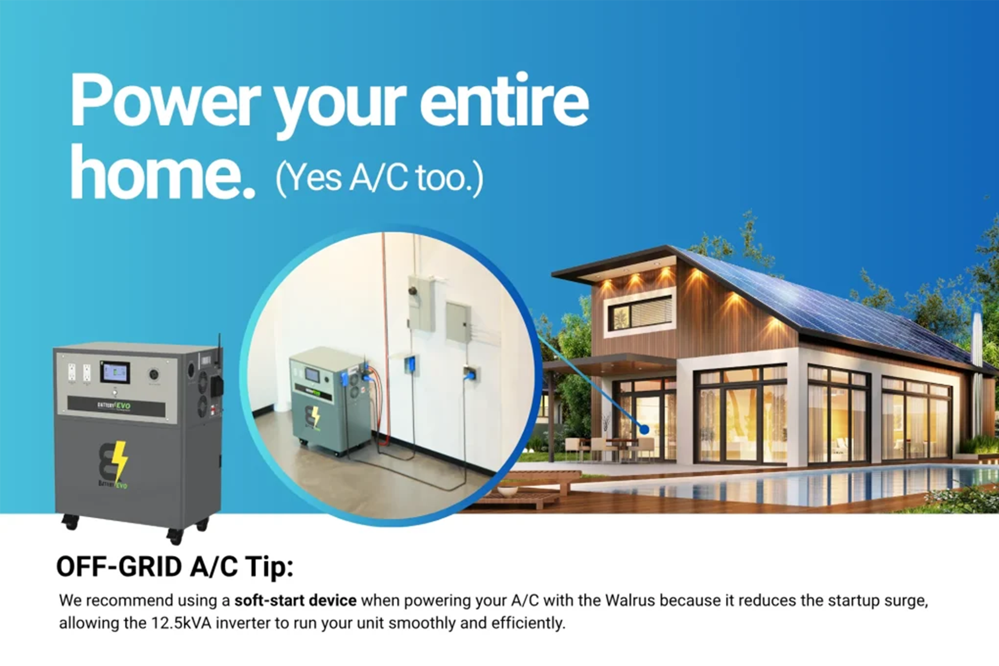 WALRUS G3 12K INV. 22 kWh with Solar Accessories KIT